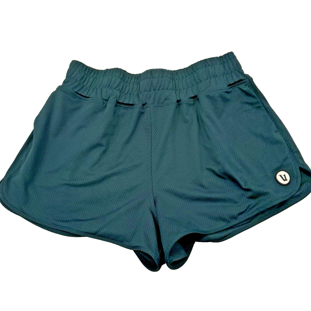 Vuori Micro Mesh Shorts Grass Dark Green Womens Size Medium M Athletic Gym Run